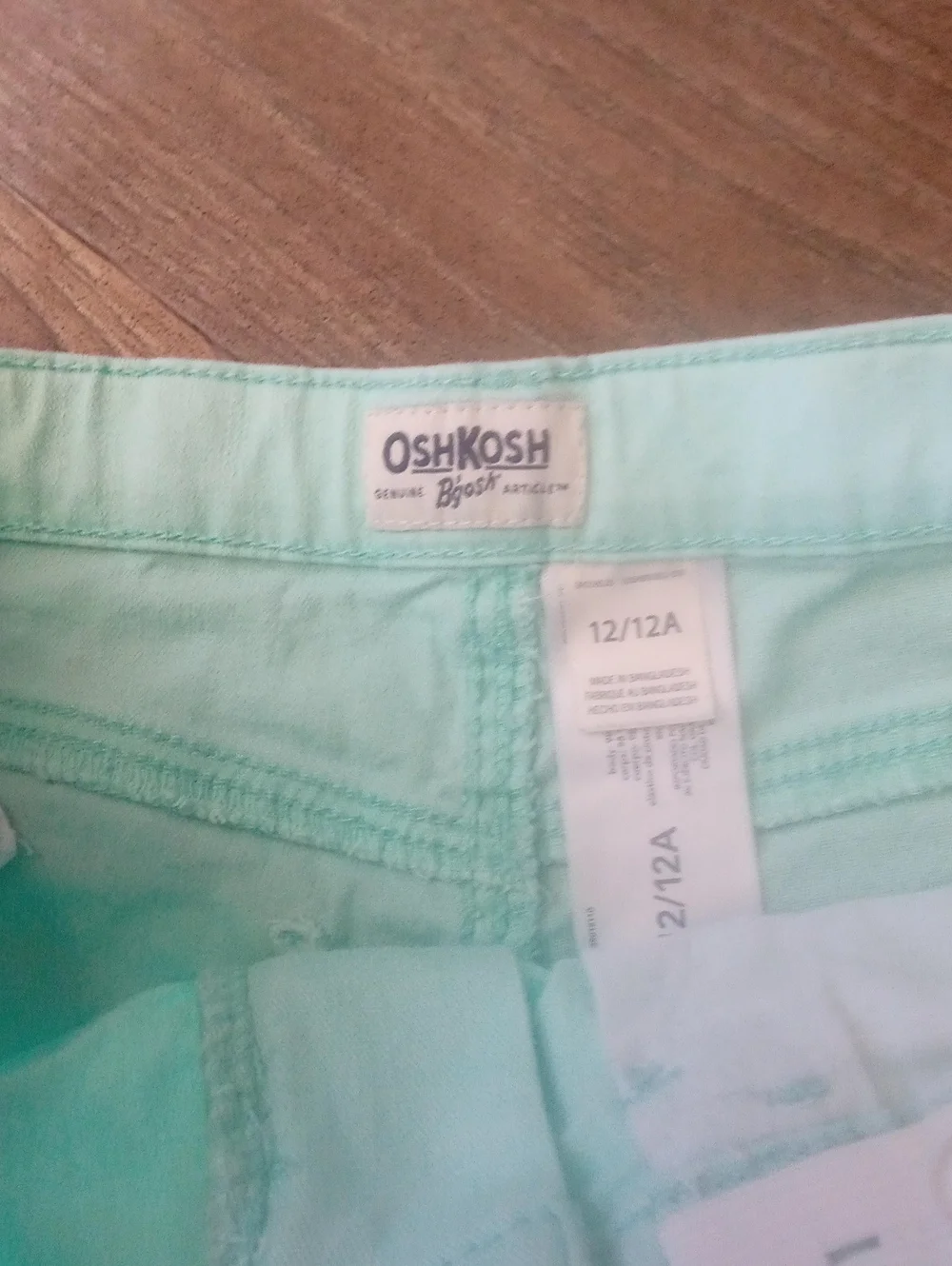 OshKosh B'gosh Mint Green Denim Shorts